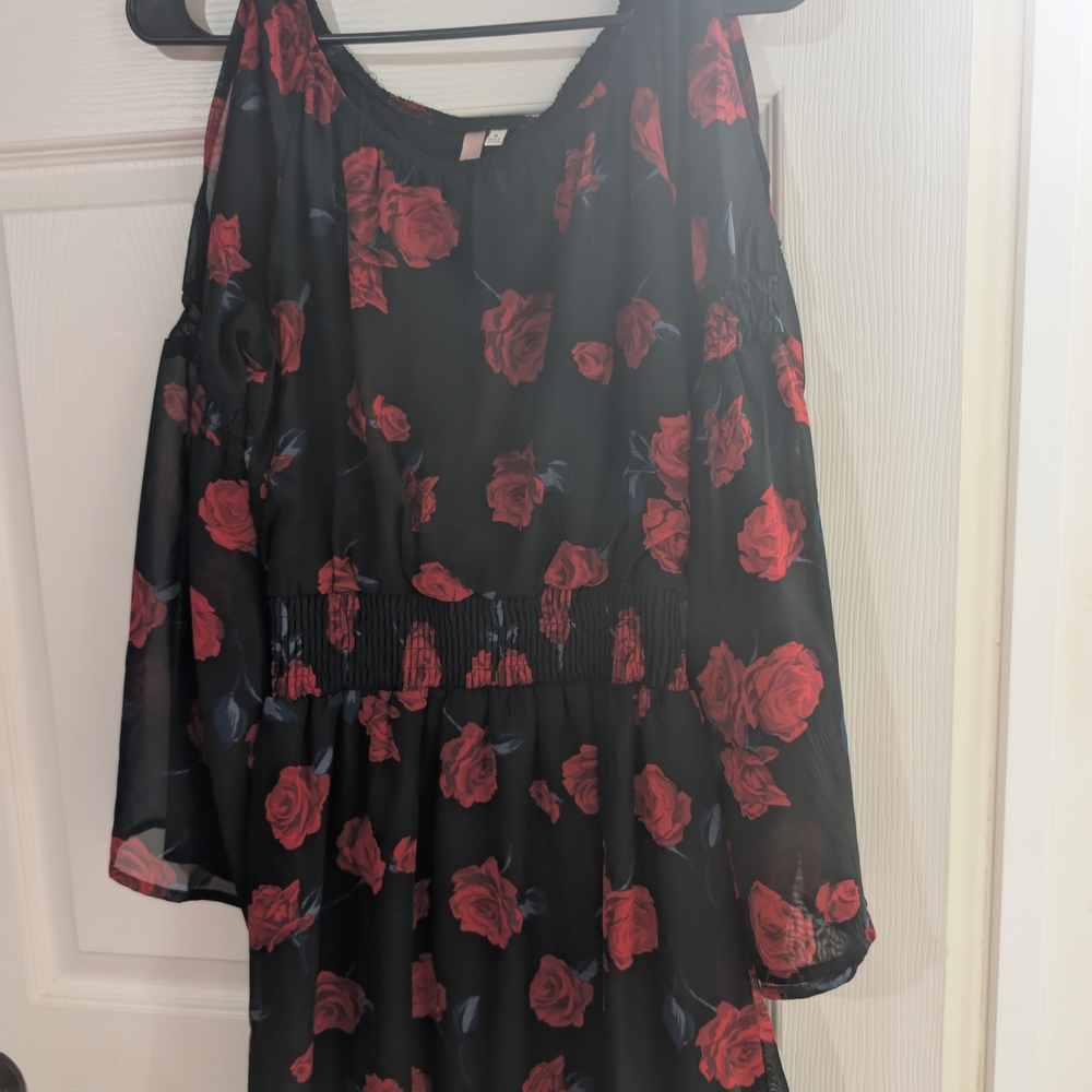 Floral Cold Shoulder Dress